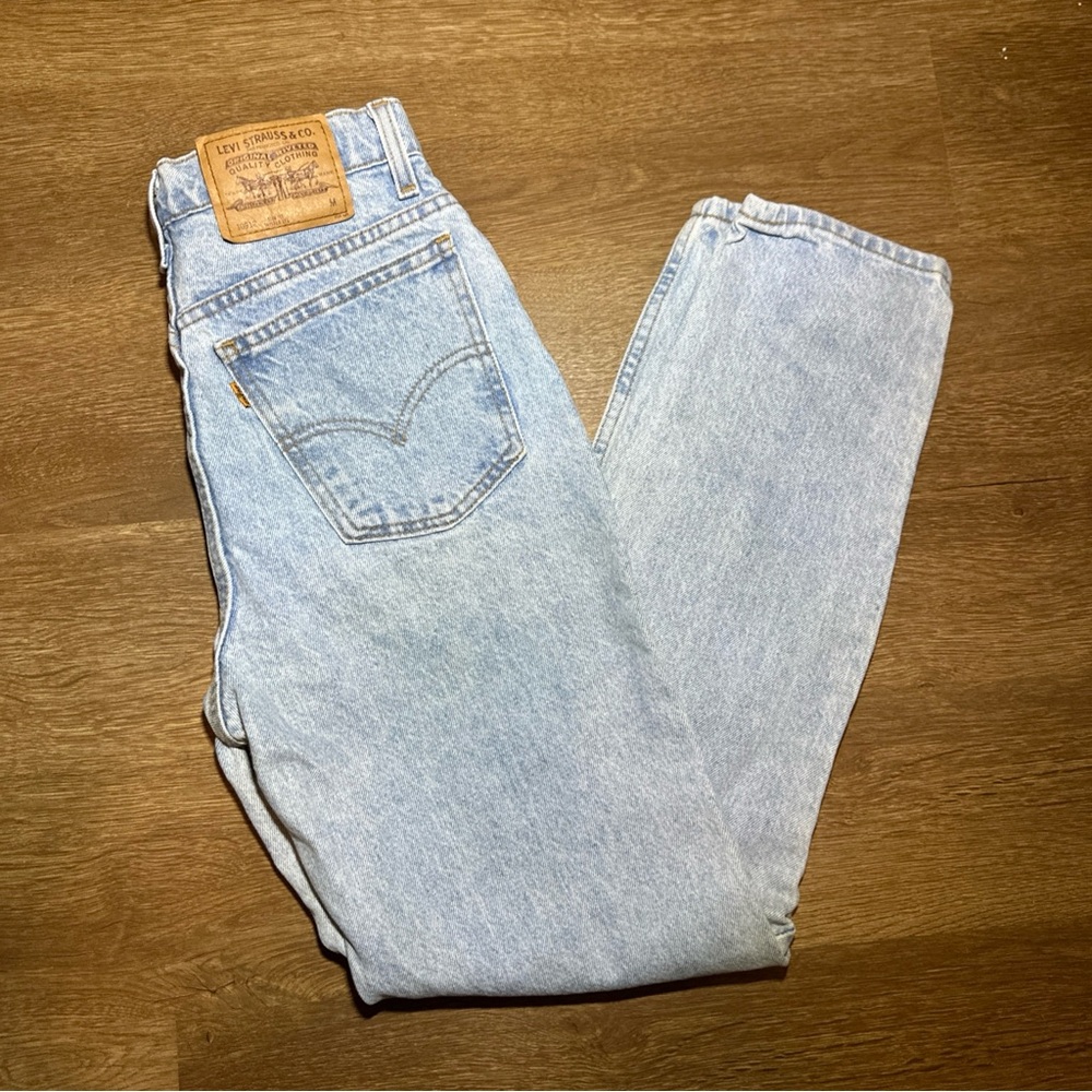 Vintage Levis 912 Womens Jeans‎ Size 11 Blue Light Wash Orange Tab USA